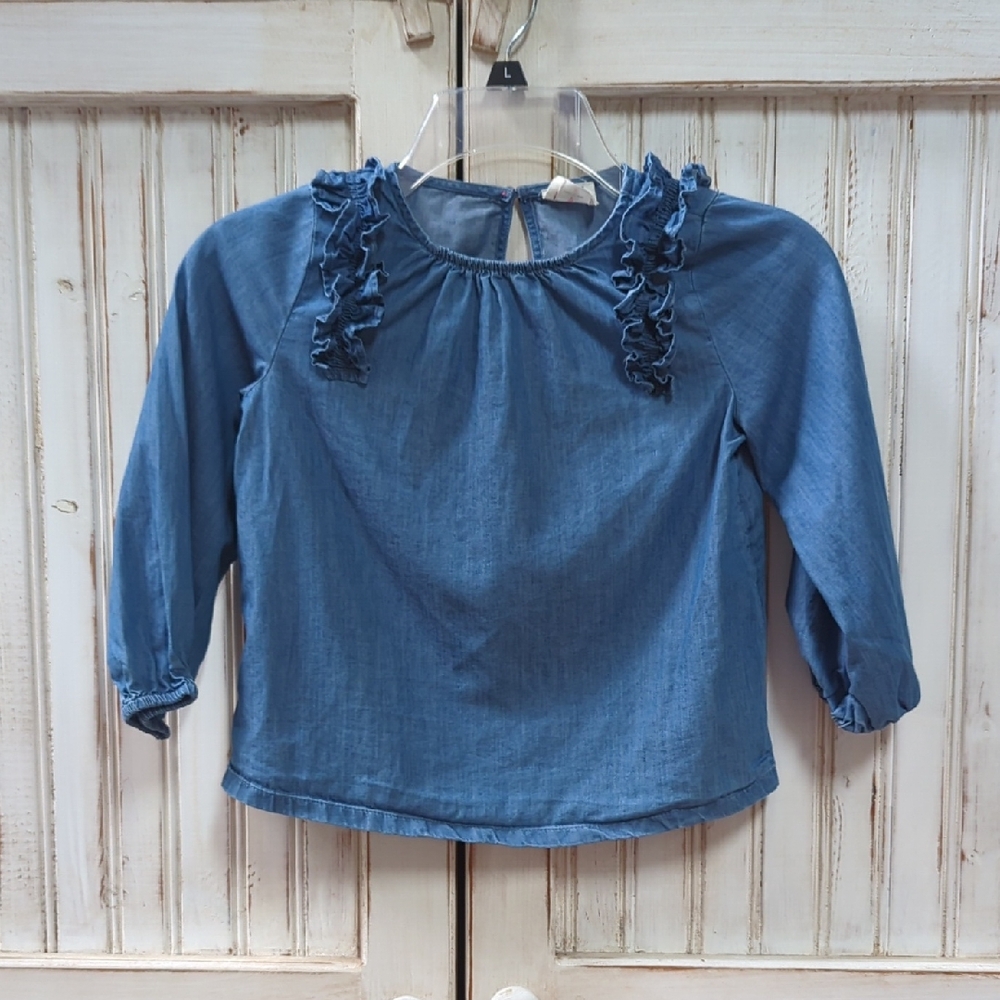 J. Crew , Crewcuts ,Little Girl Chambray Top. Small - 6/7